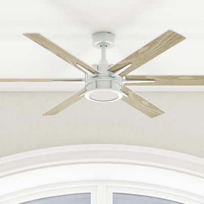56" Honeywell Kaliza Indoor Modern Ceiling Fan with Remote, Bright White