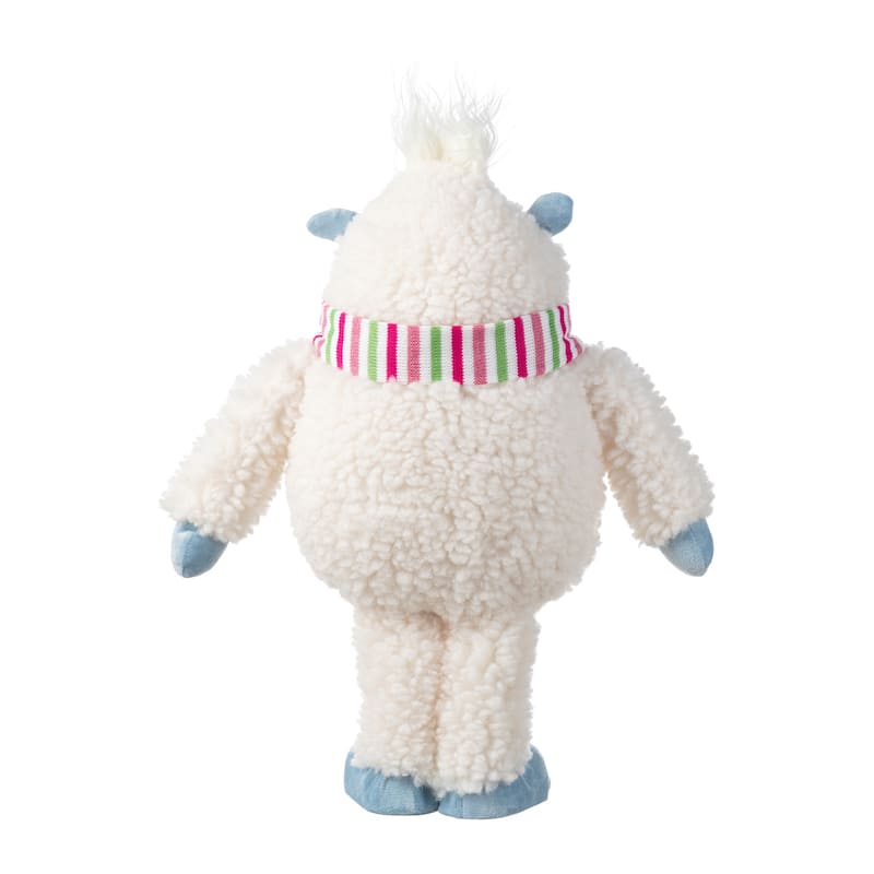 Glitzhome Fabric Christmas Yeti Snowman Highland Cow Shelf Sitters or Standing Figurines Decor