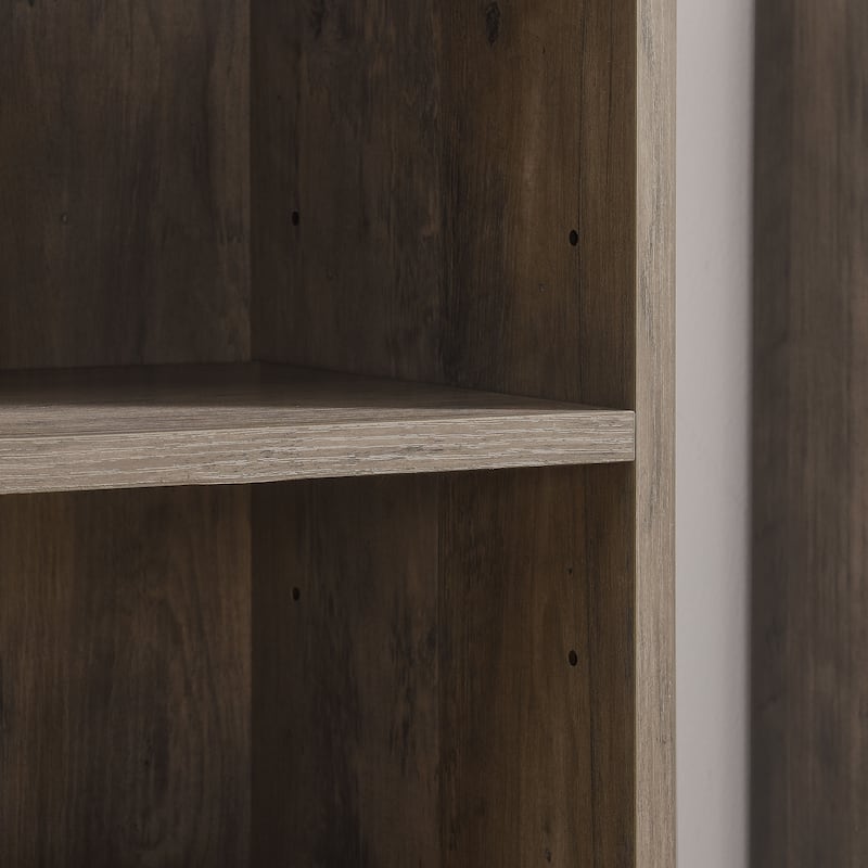 Anmytek White Wave Design Ladder Shelf - 8 Tier Tall Narrow Bookcase for Small Spaces with Anti Tip Kit