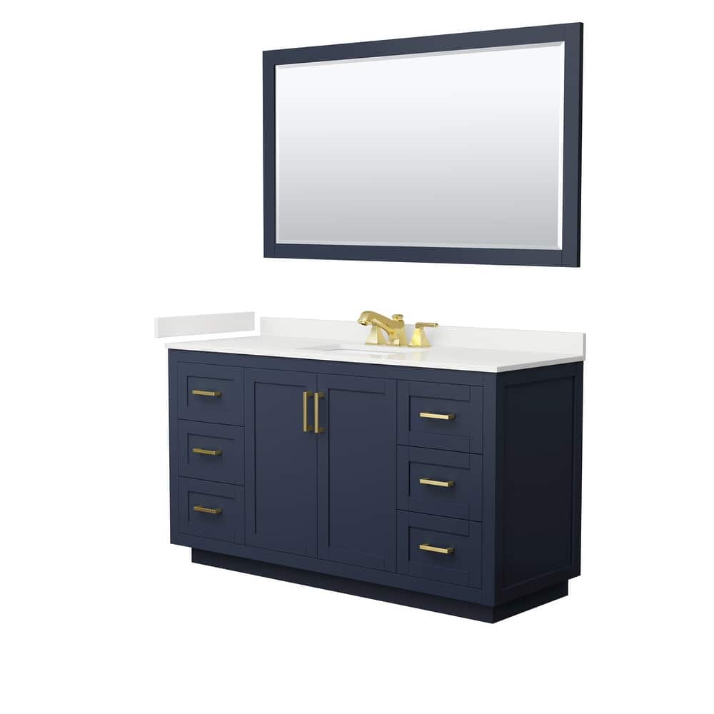 Miranda 60-inch Single Vanity, Quartz Top, 58-inch Mirror