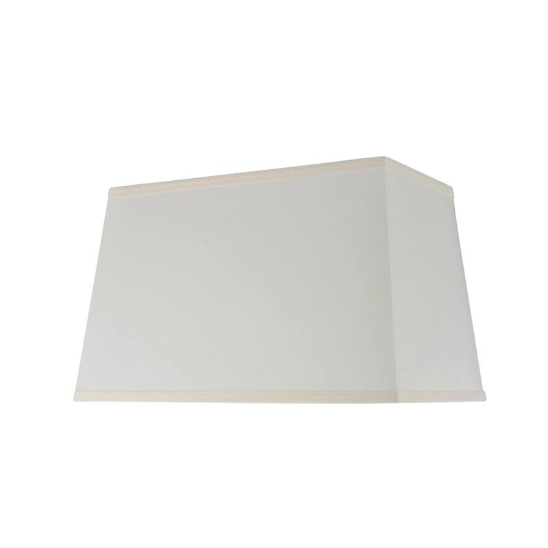 Aspen Creative Rectangle Hardback Shape Spider Construction Lamp Shade in Off White (8" + 14") x (10" + 16")  x 10"