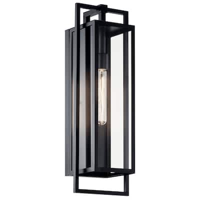 Kichler Lighting Goson 24 in. 1-Light Black Outdoor Wall Sconce