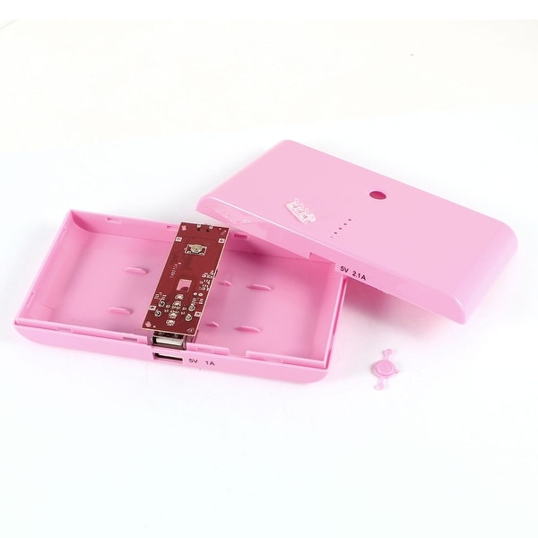 Unique Bargains 14cm Long Pink USB Power LED Light Bank 18650 Battery Charger DIY Box