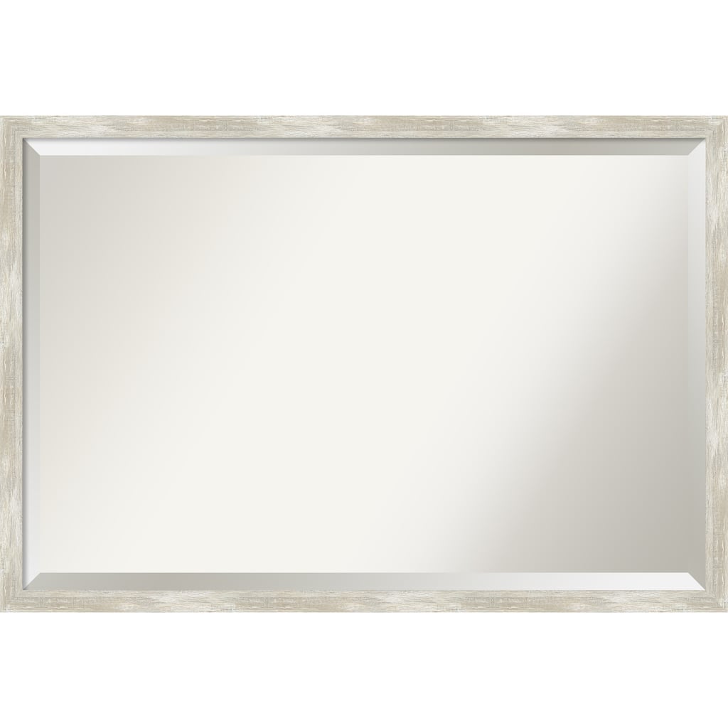Beveled Wall Mirror - Crackled Metallic Narrow Frame - Crackled Metallic Narrow