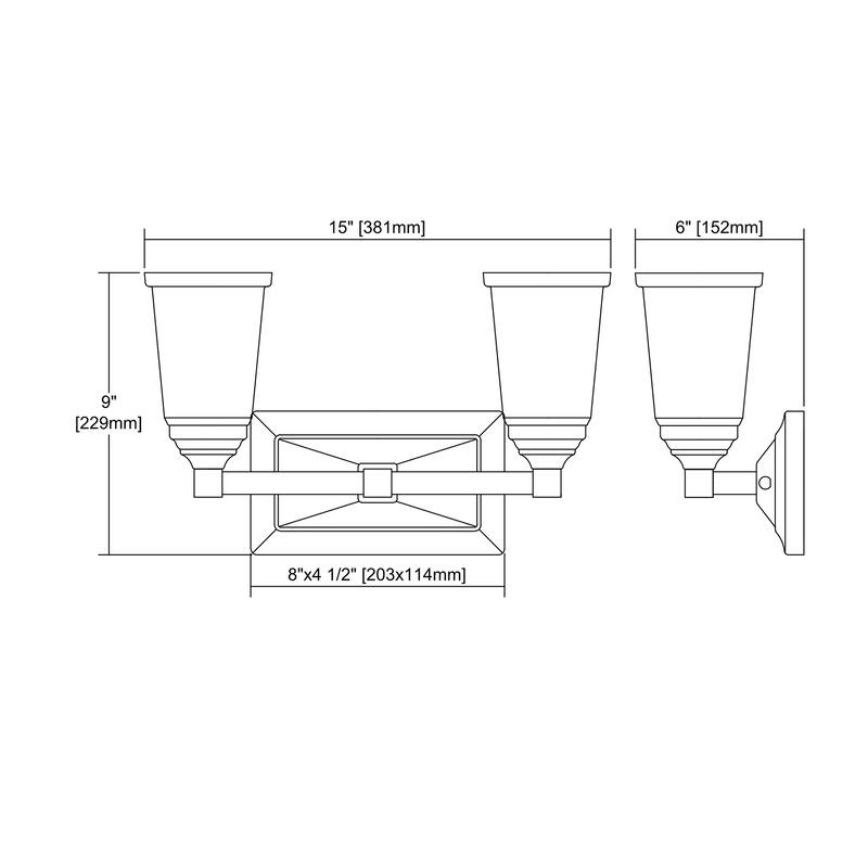 Elk Home Sinclair Brushed Nickel With Frosted Glass 2 Light Vanity