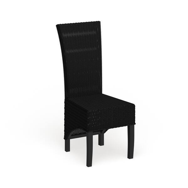 Safavieh Dining Rural Woven St Croix Wicker Black High Back Dining Chairs Set Of 2 On Sale Overstock 5998342