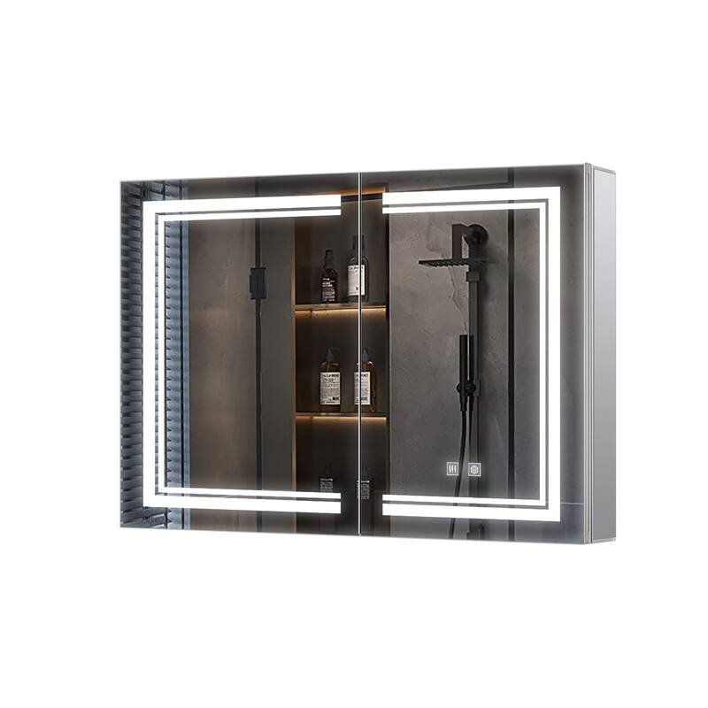 Mesa Surface-Mount LED Mirror Medicine Cabinet with Defogger