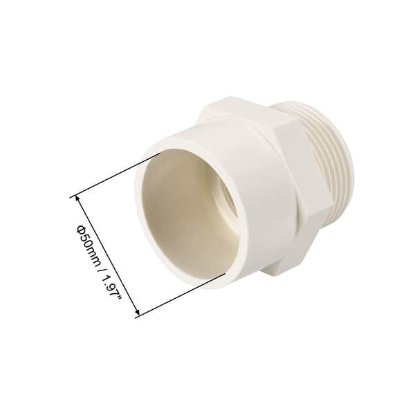 50mm Slip X G1 1 2 Male Thread Pvc Pipe Fitting Adapter Connector 5pcs White Overstock 50mm Slip X G1 1 2 Male Thread Pvc Pipe Fitting Adapter Connector 5pcs White Overstock