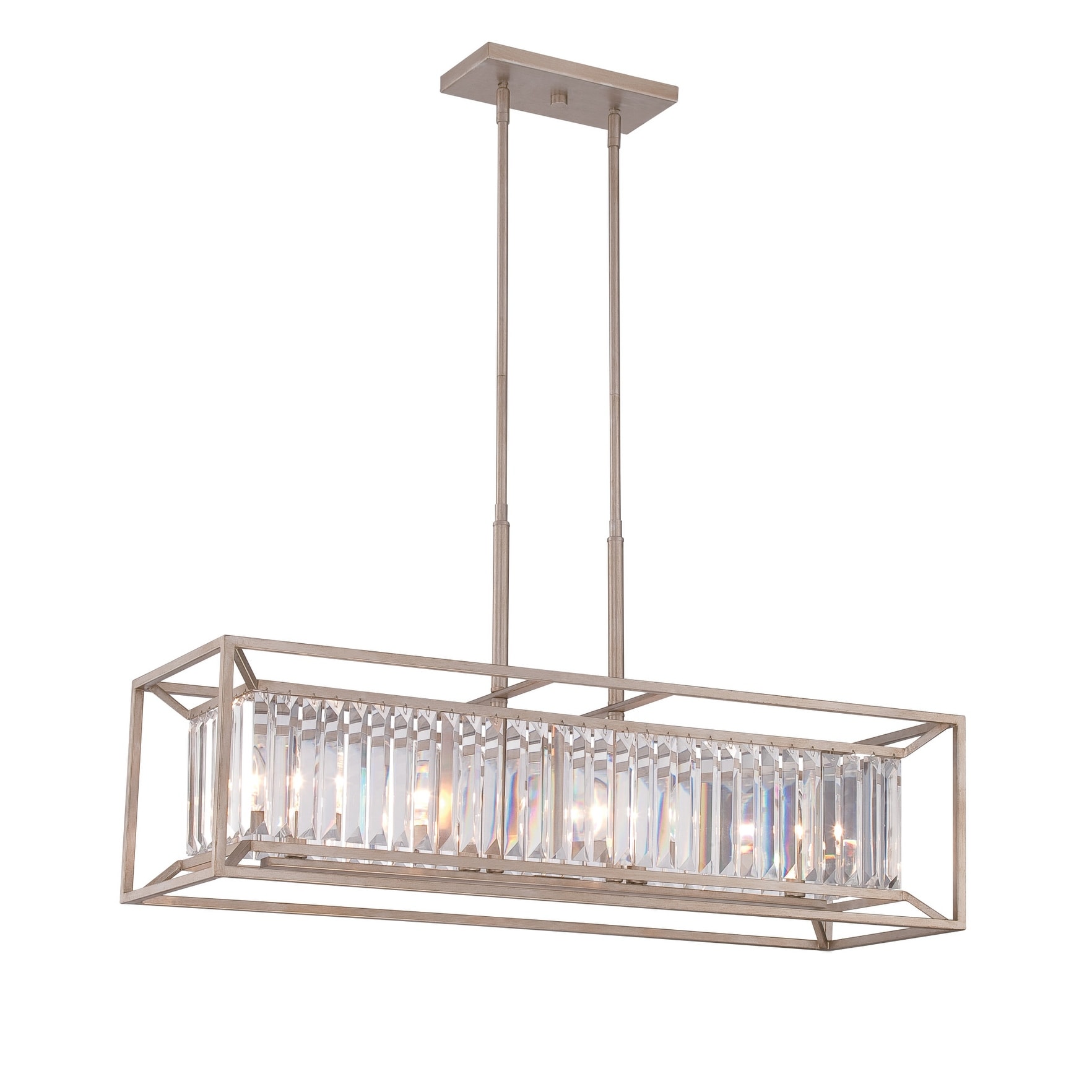 Designers Fountain 87438  Linares 4 Light 1 Tier Linear Chandelier (Vintage Bronze) - Chandeliers For Bedrooms by Overstock.com