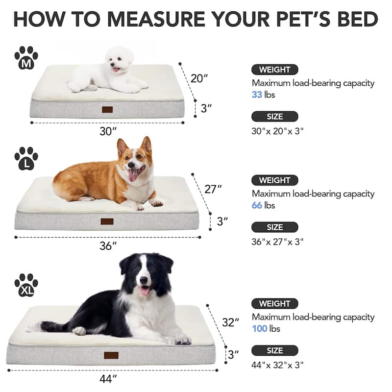 Orthopedic Dog Bed with Washable Cover