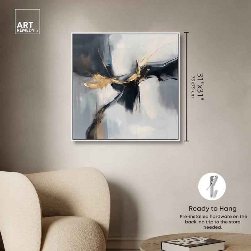 Golden Fissure I Canvas by Art Remedy
