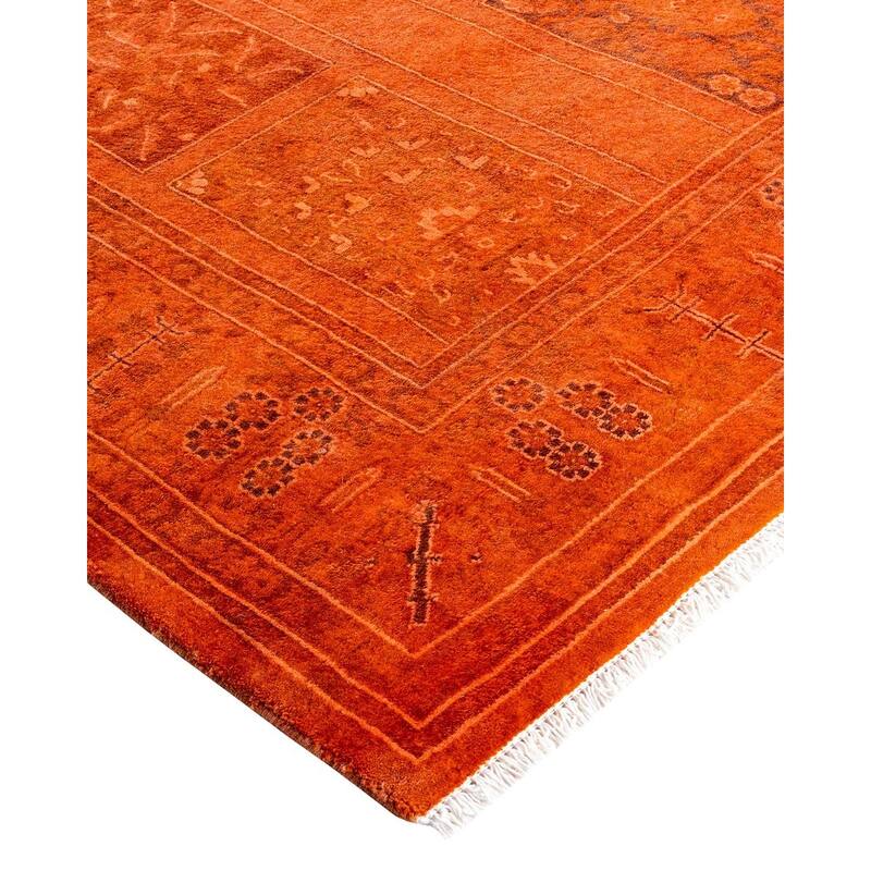 Contemporary Overdyed Wool Hand Knotted Area Rug - 3' 1" x 5' 1"