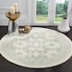 SAFAVIEH Handmade Bella Yosun Modern Floral Wool Rug - 5' Round - Grey/Ivory