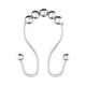preview thumbnail 21 of 42, Utopia Alley Double Roller Ball Stainless Steel Shower Curtain Hooks Rings, Set of 12