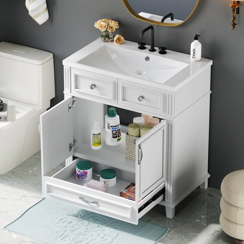 30'' Solid Wood Bathroom Vanity with sink