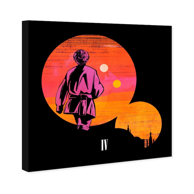 Wynwood Studio Prints Movies and TV Twin Suns IV Orange and Light Orange Modern & Contemporary Wall Art Canvas Print