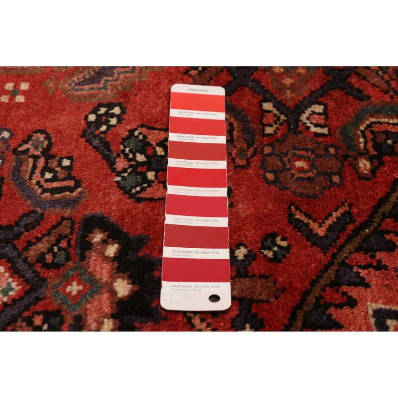 ECARPETGALLERY Hand-knotted Andelz Red Wool Rug - 4'3 x 6'11