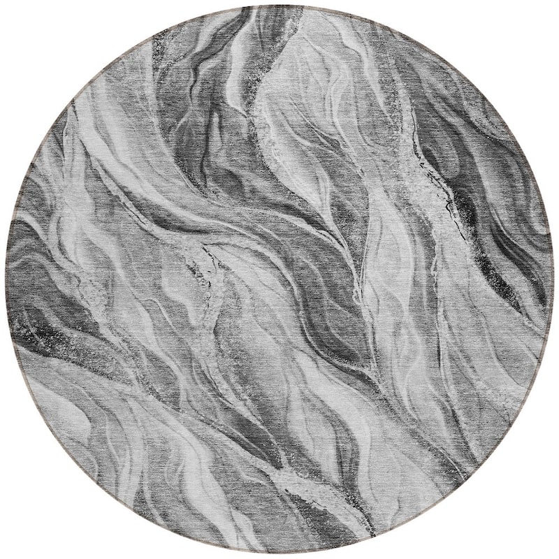 HomeRoots Abstract Transitional Rectangle Outdoor Rug
