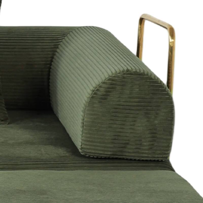 Corduroy Folding Compressed Sofa Couch with Freely Configurable Layout