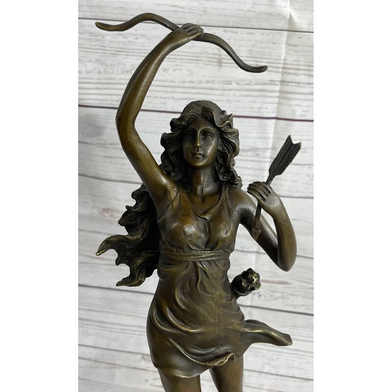 Artemis Diana The Hunter By C. Mirval Bronze Sculpture Sculpture Figurine
