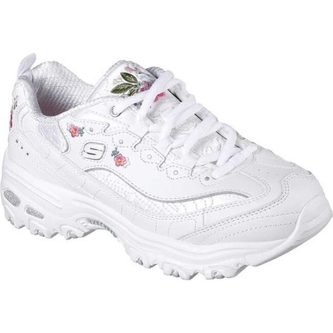 Shop Skechers Women's D'Lites Bright Blossoms Sneaker White - On Sale ...
