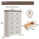 preview thumbnail 2 of 25, Farmhouse 5 Drawers Dresser, Wood Chest of Drawers, Dressers Organizer