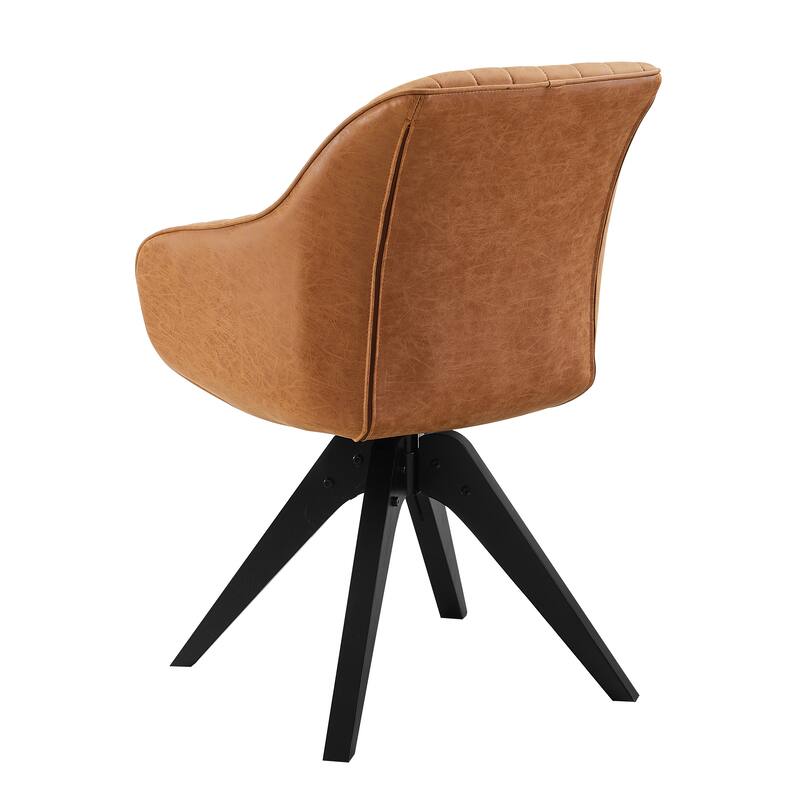 Art Leon Modern Wood Swivel Chair with Oak Legs