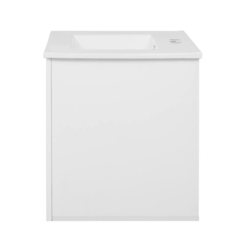 60'' Floating Bathroom Vanity Set with White Integrated Ceramic Sink - 60'' x 18.5'' x 20.1''