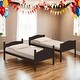 preview thumbnail 2 of 4, Wooden Versatile Twin over Twin Bunk Bed with Arched Headboard,Kids Bed Design
