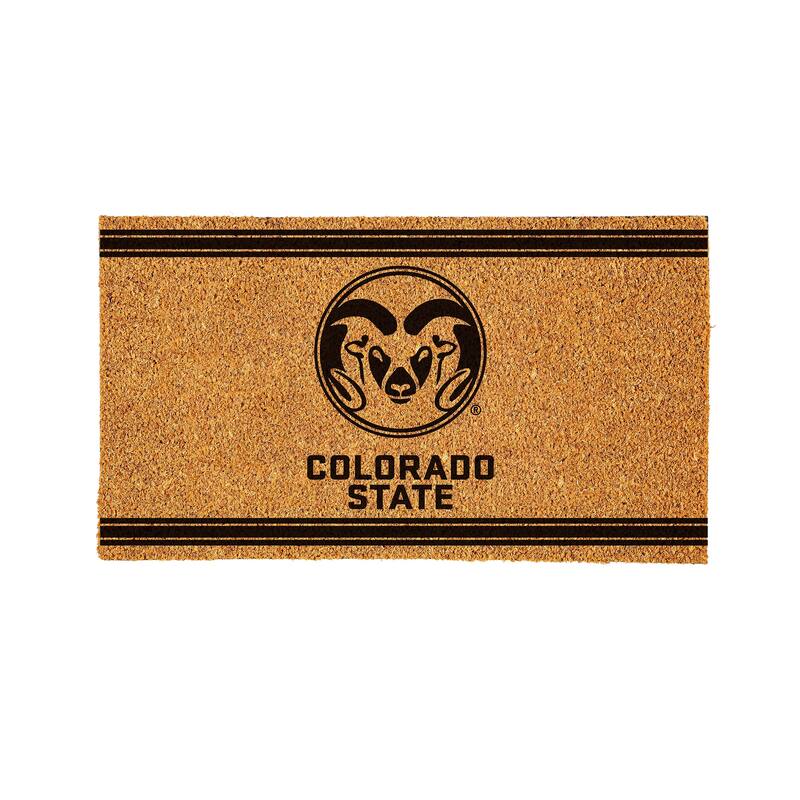 Colorado State University Monochrome Indoor/Outdoor Coir Door Mat - 28" x 16"