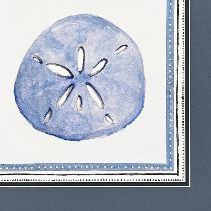 HomeRoots Set Of Two Seaside Blues II White Framed Wall Art