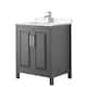 Option Dark Gray / White Quartz Top / Polished Chrome