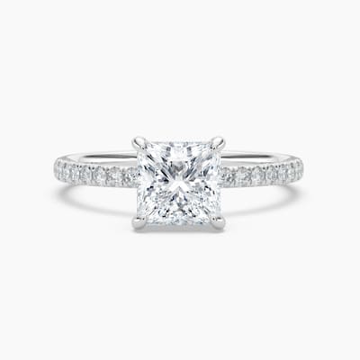 Auriya 14k Gold Lab Grown Princess Diamond Luxe Hidden Halo Engagement Ring 1.00 to 5.00 ct. tw. (F-G, VS)