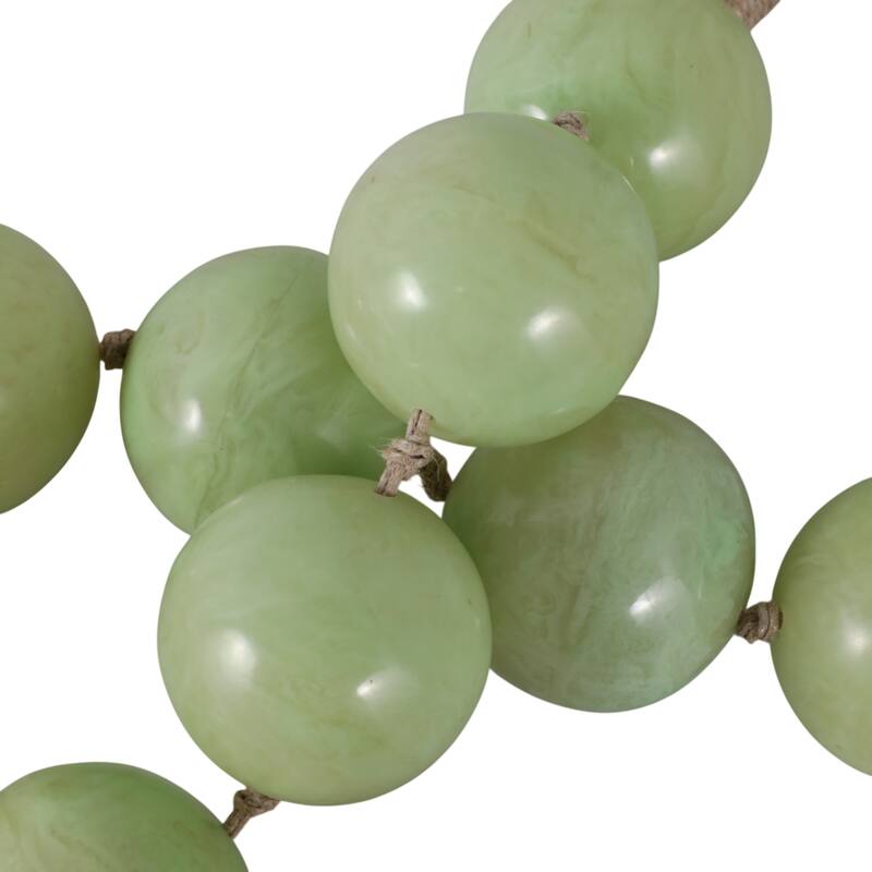 Resin Modern Decorative Beads with Jute Detailing and Textured Accents