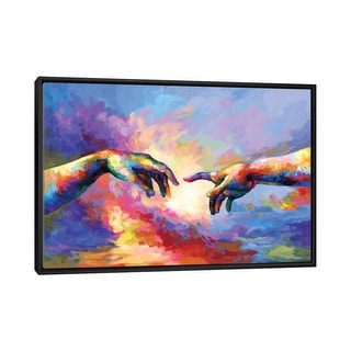iCanvas "Creation Of Adam Hands" by Leon Devenice Framed Canvas Print ...