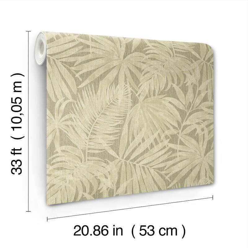 Chesapeake Sonny Green Fronds Wallpaper