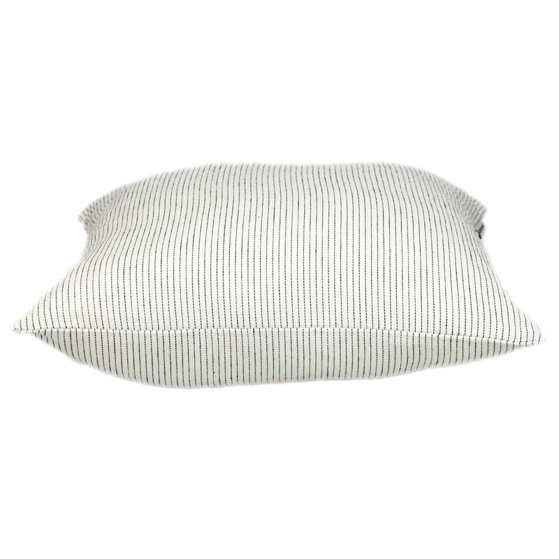 HomeRoots 20" Brown and White Striped Cotton Throw Pillow