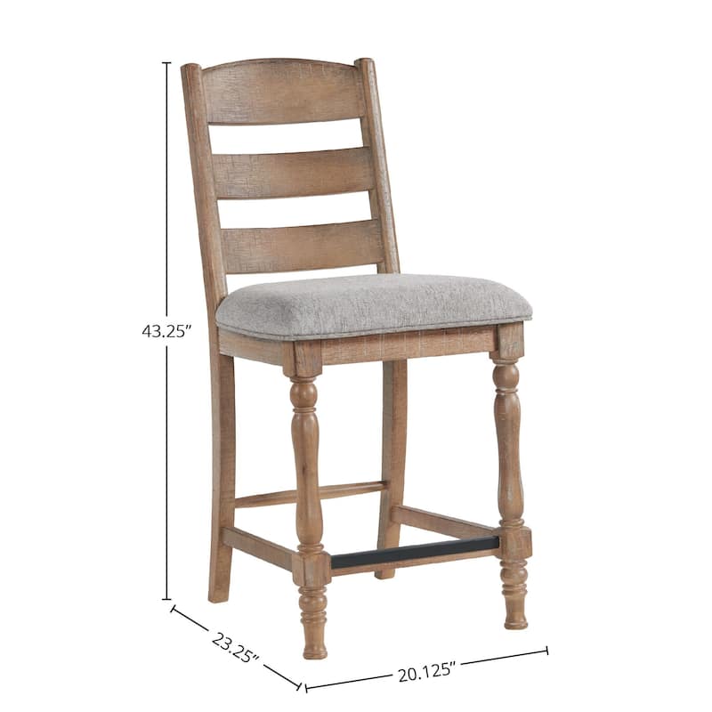 Highland Ladder Back Stool w/Cushion Seat (Set of 2)