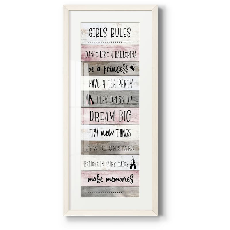 Girls Rules-Premium Gallery Framed Print