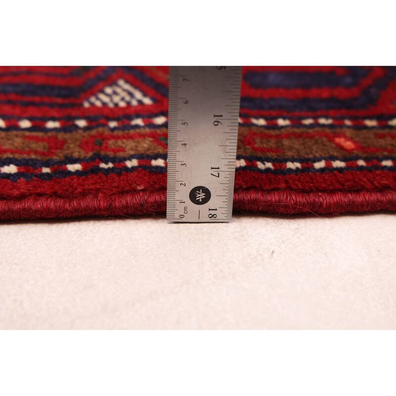 ECARPETGALLERY Hand-knotted Anadol Cream, Red Wool Rug - 3'7 x 5'8