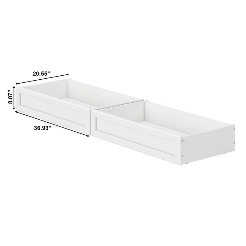 Twin-Full Mid-Century Modern Under Bed Storage Drawers