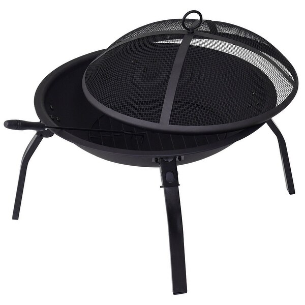 Outdoor Fire Pit Wood Burning Portable Foldable Firepit ...