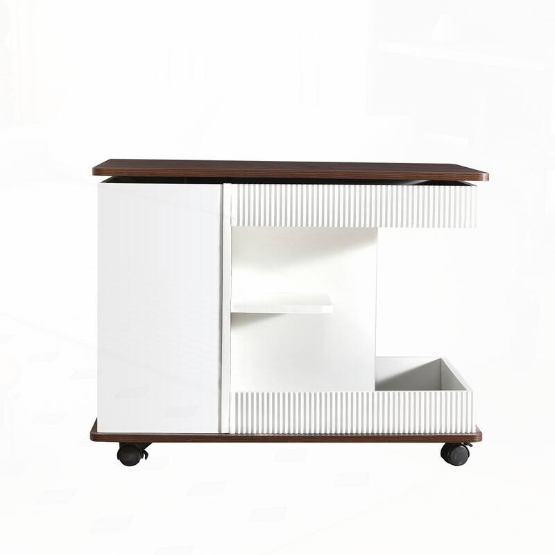 Multifunctional Sofa Side Table with Lift-Top