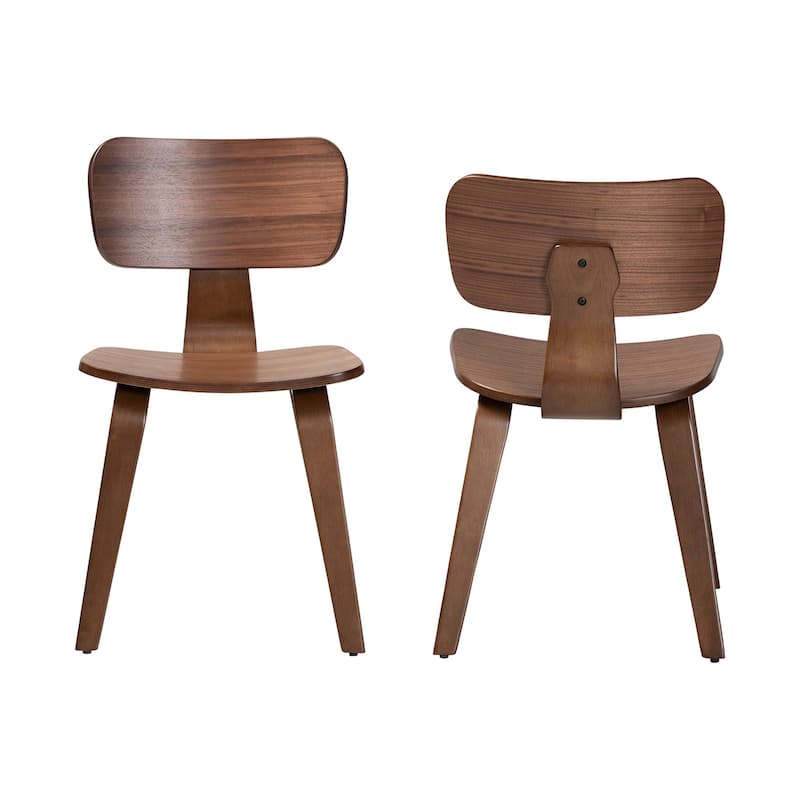 Billie Wood Dining Chair - Bentwood Frame Seating with Contoured Seat and Backrest, Mid-Century Style Side Chair