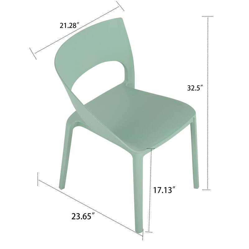 Stackable Set of 4 Waiting Room Reception Chairs Dining Chairs Accent Side Chairs, For Indoor and Outdoor Use