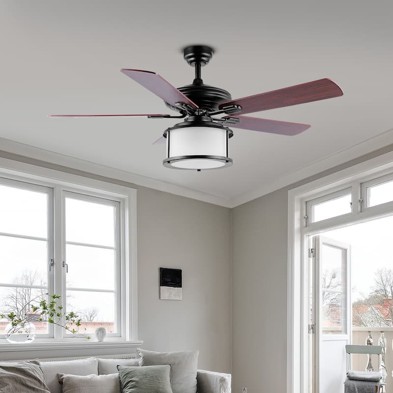 Cammy 52" 2-Light Bohemian Farmhouse Iron LED CEILING FAN, by JONATHAN Y