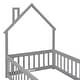 preview thumbnail 36 of 109, Twin/Full Montessori Toddler Floor Bed Frame, Modern House-Shaped Bed Frame with Fence and Full-Length Guardrails for Girls Boys