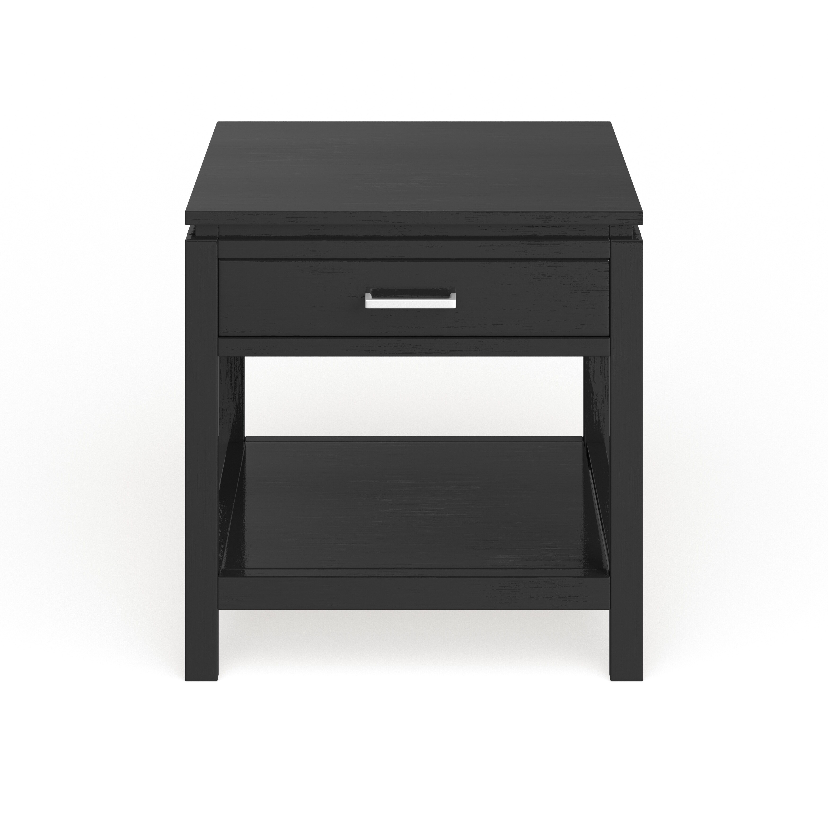 Porch Den Freeman Contemporary Jet Black End Table Overstock 20340008