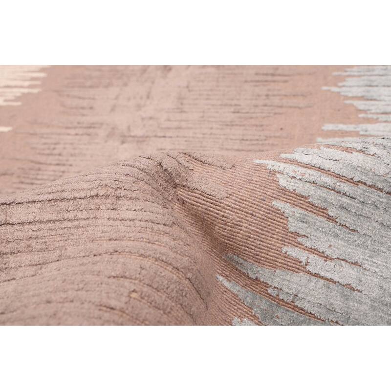 ECARPETGALLERY Hand Loomed Elysian Brown Rug - 5'4 x 9'11