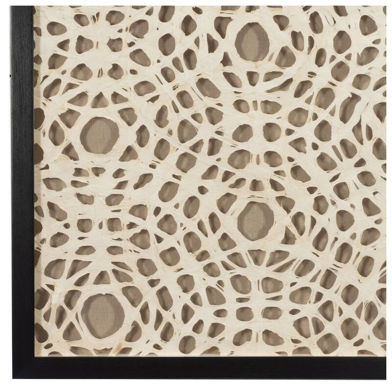 HUJI Abstract Handmade Papier-Mâché Shadow Box Wall Art